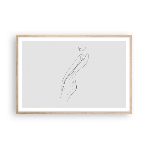 Poster în ramă de stejar deschis - Abia o promisiune - 91x61 cm