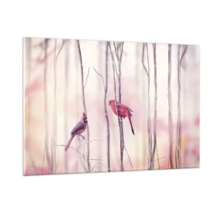 Tablou pe sticlă - O poveste din Pădurea Roz - 120x80 cm
