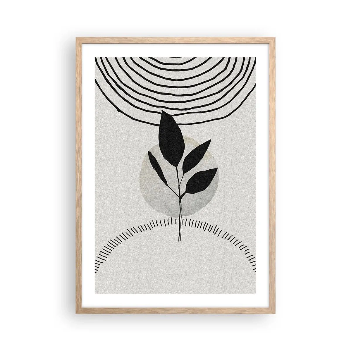 Poster în ramă de stejar deschis - Compoziție: ritualurile naturii - 50x70 cm