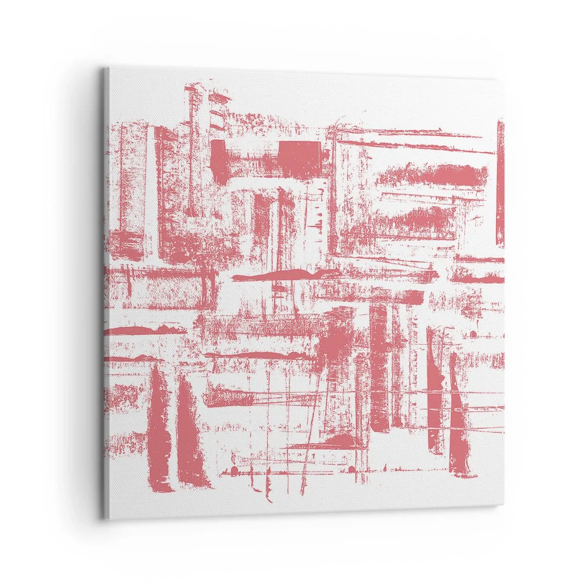 Tablou pe pânză - Orașul roșu - 60x60 cm