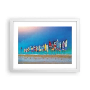 Poster în ramă albă - Din perspectiva unei păsări - 40x30 cm