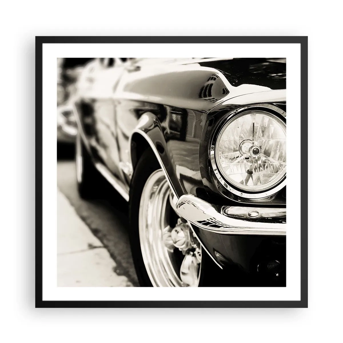 Poster în ramă neagră - Strălucire durabilă - 60x60 cm