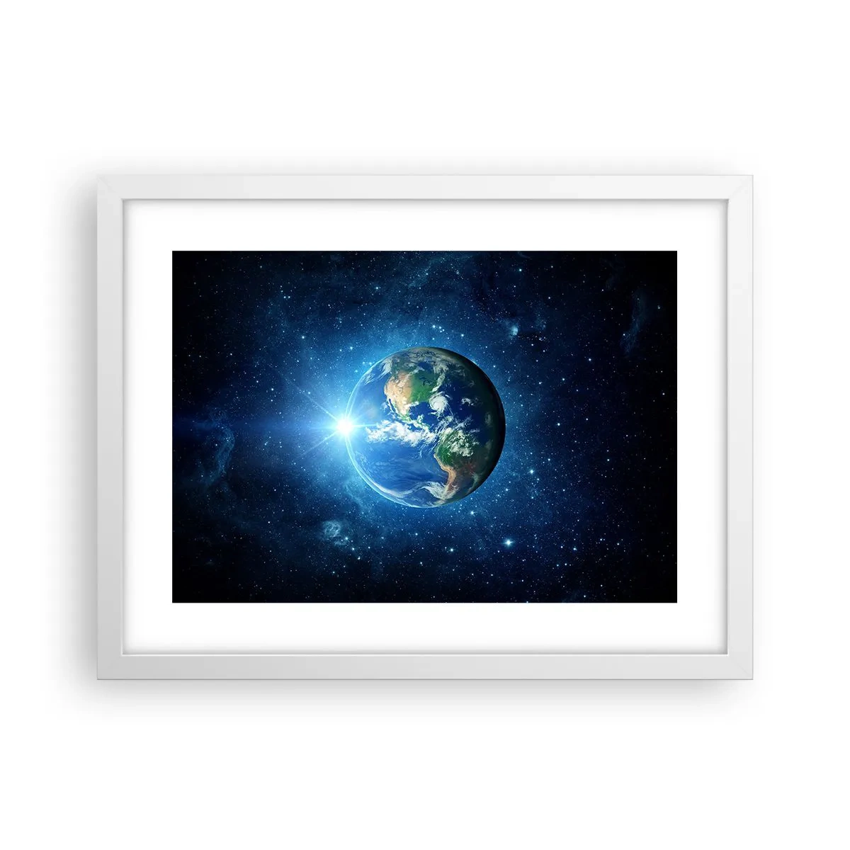 Poster în ramă albă - Suntem în ceruri - 40x30 cm