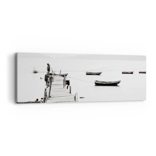 Tablou pe pânză - Peste apă liniștită și limpede - 90x30 cm