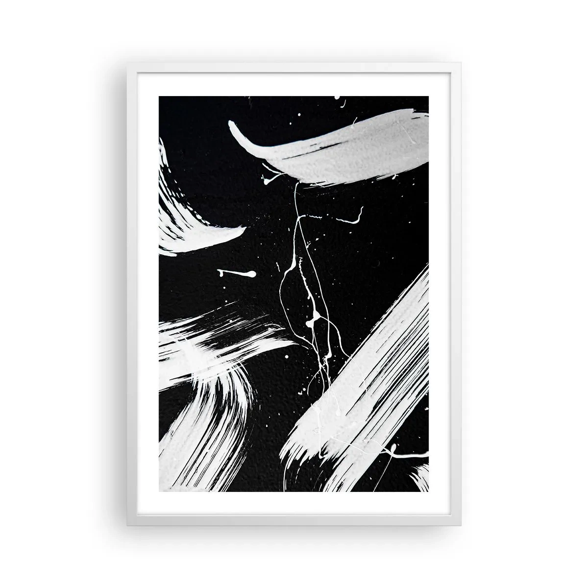 Poster în ramă albă - Abisul întunericului - 50x70 cm