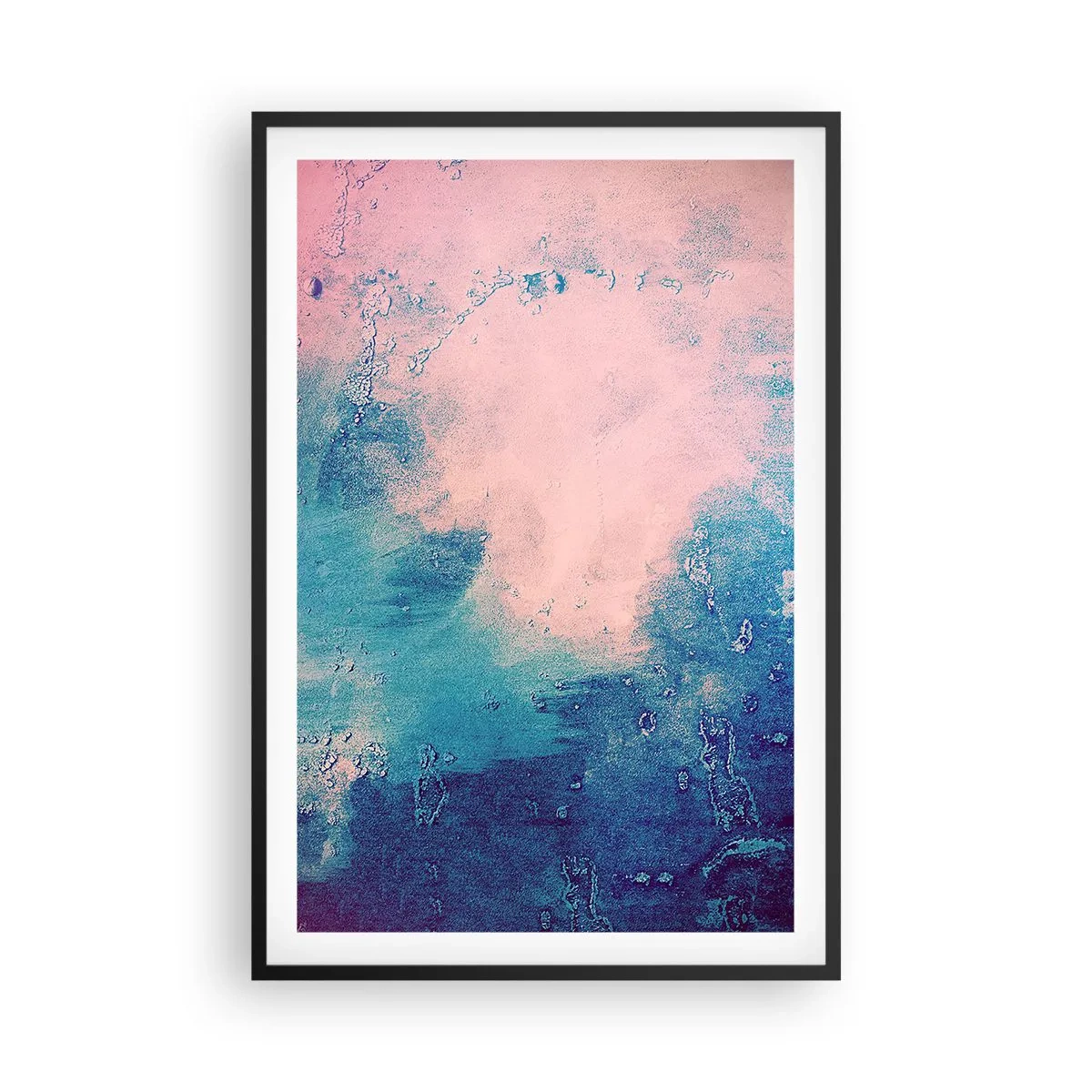Poster în ramă neagră - Îmbrățișare albastră - 61x91 cm