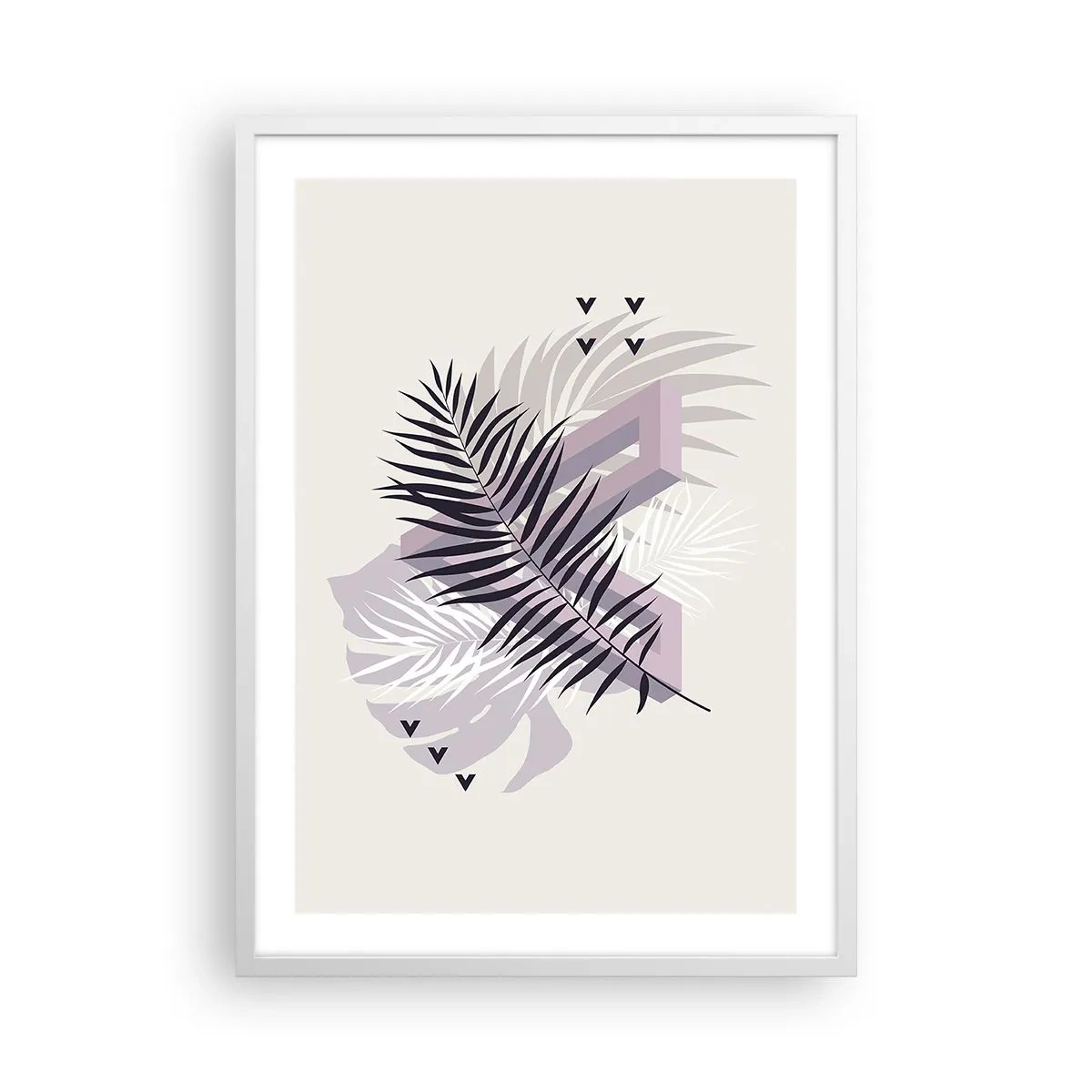 Poster în ramă albă - Umbra unei umbre - 50x70 cm