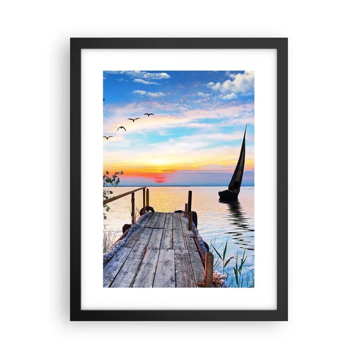 Poster în ramă neagră - Bună seara - 30x40 cm