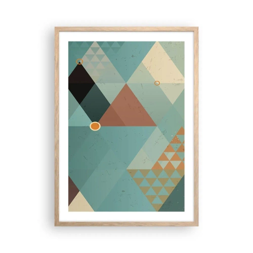 Poster în ramă de stejar deschis - Unitatea multiplicității, multiplicitatea unității - 50x70 cm