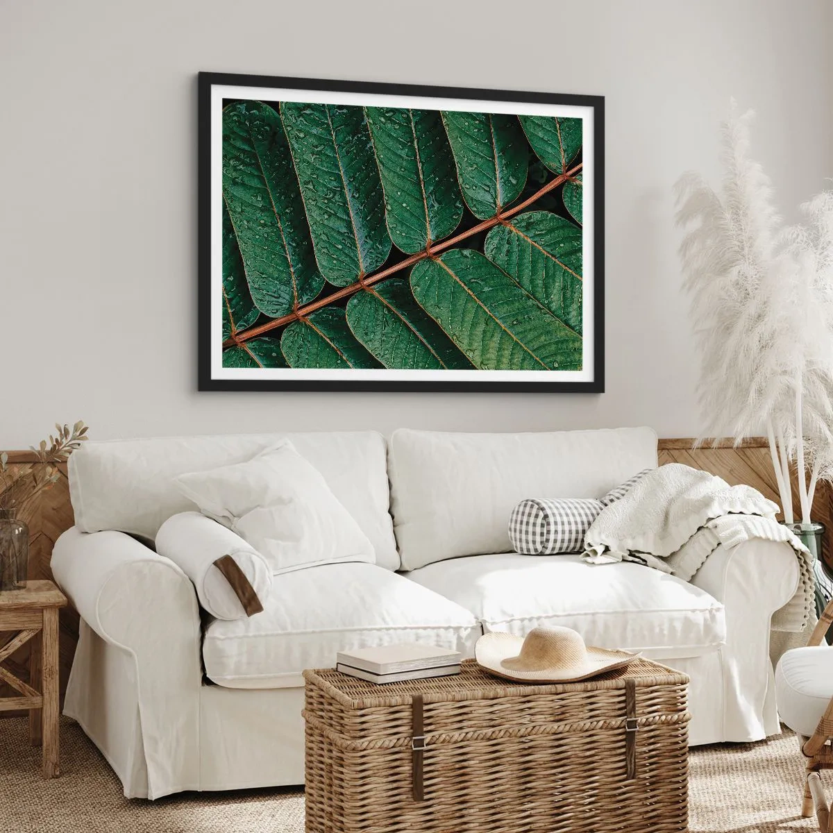 Poster în ramă neagră - Într-un ritm verde - 70x50 cm