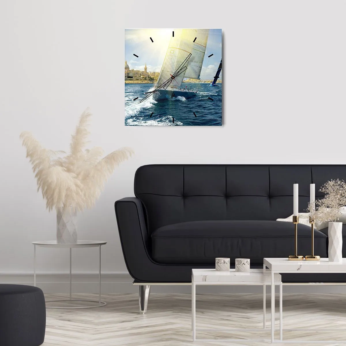 Ceas de perete - Ceas pe sticlă - E timpul să părăsim orașul - 40x40 cm