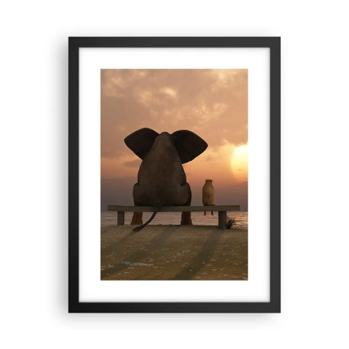 Poster în ramă neagră - Este bine să tăcem împreună - 30x40 cm