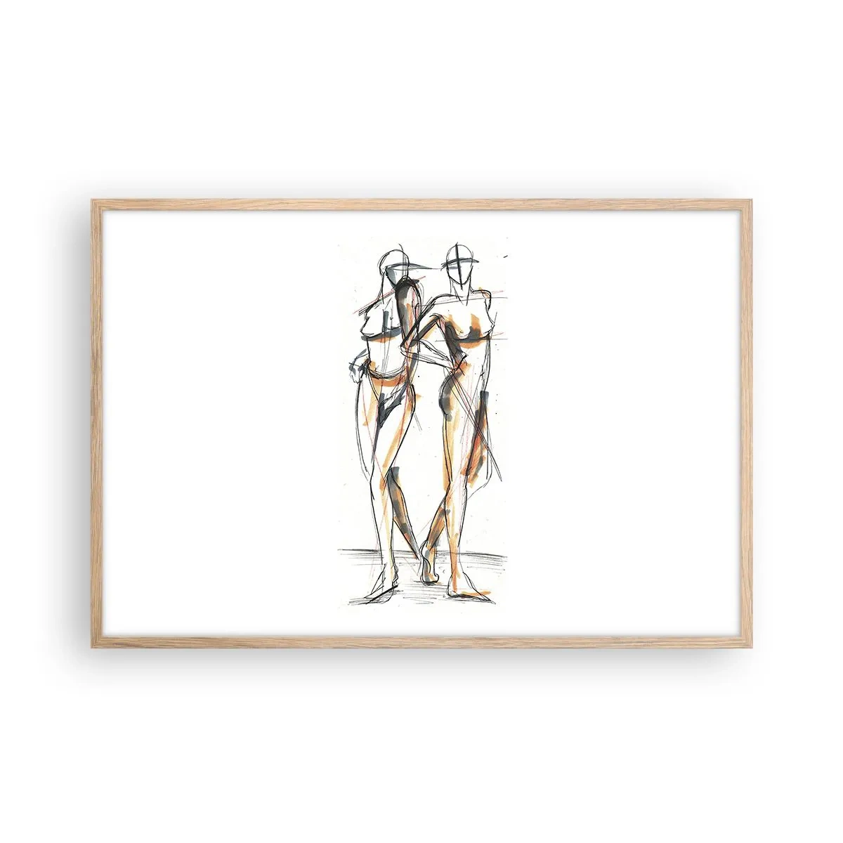 Poster în ramă de stejar deschis - Un studiu de farmec - 91x61 cm
