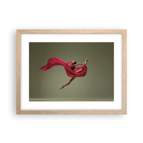 Poster în ramă de stejar deschis - Flacără dansatoare - 40x30 cm