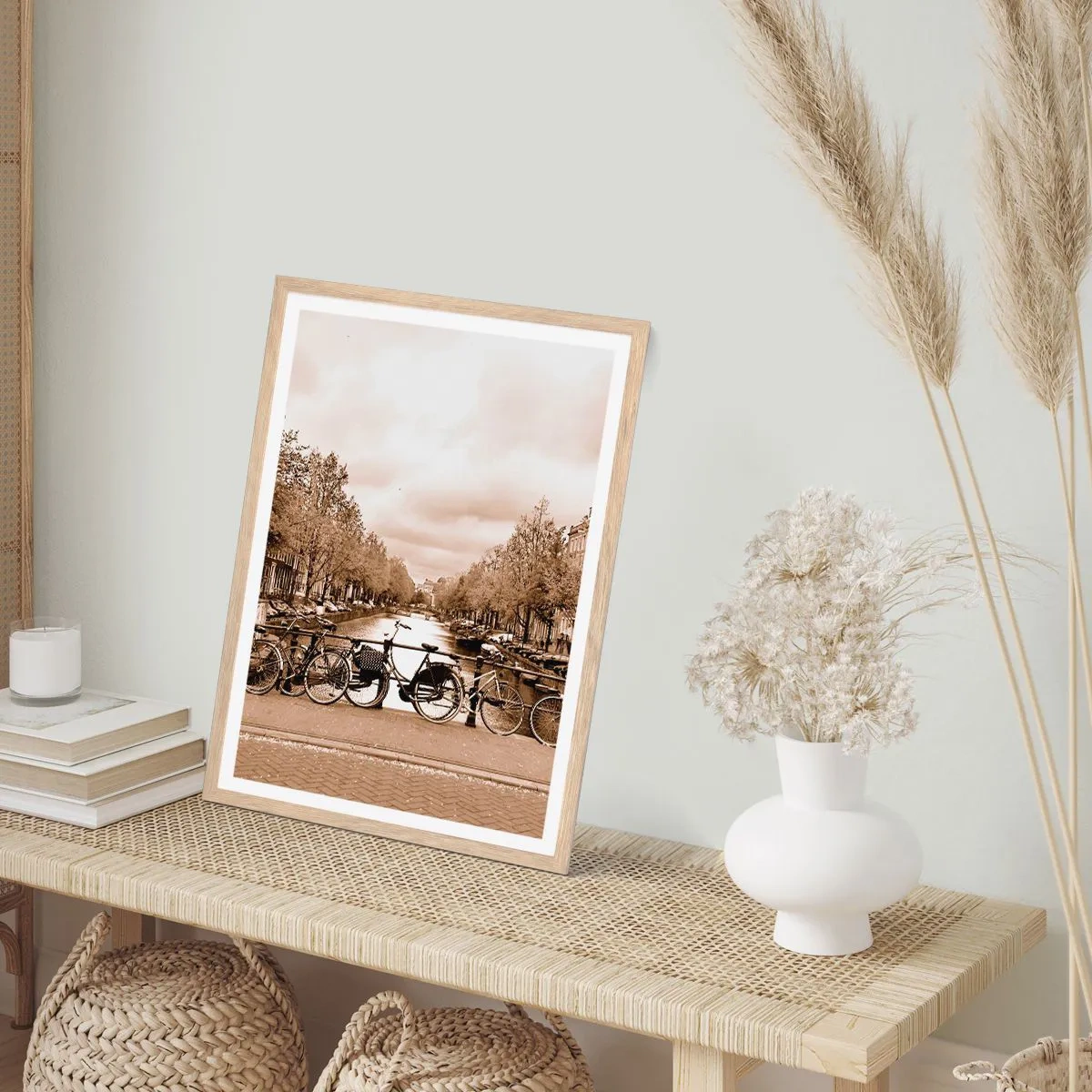 Poster în ramă de stejar deschis - Atmosfera olandeză - 50x70 cm