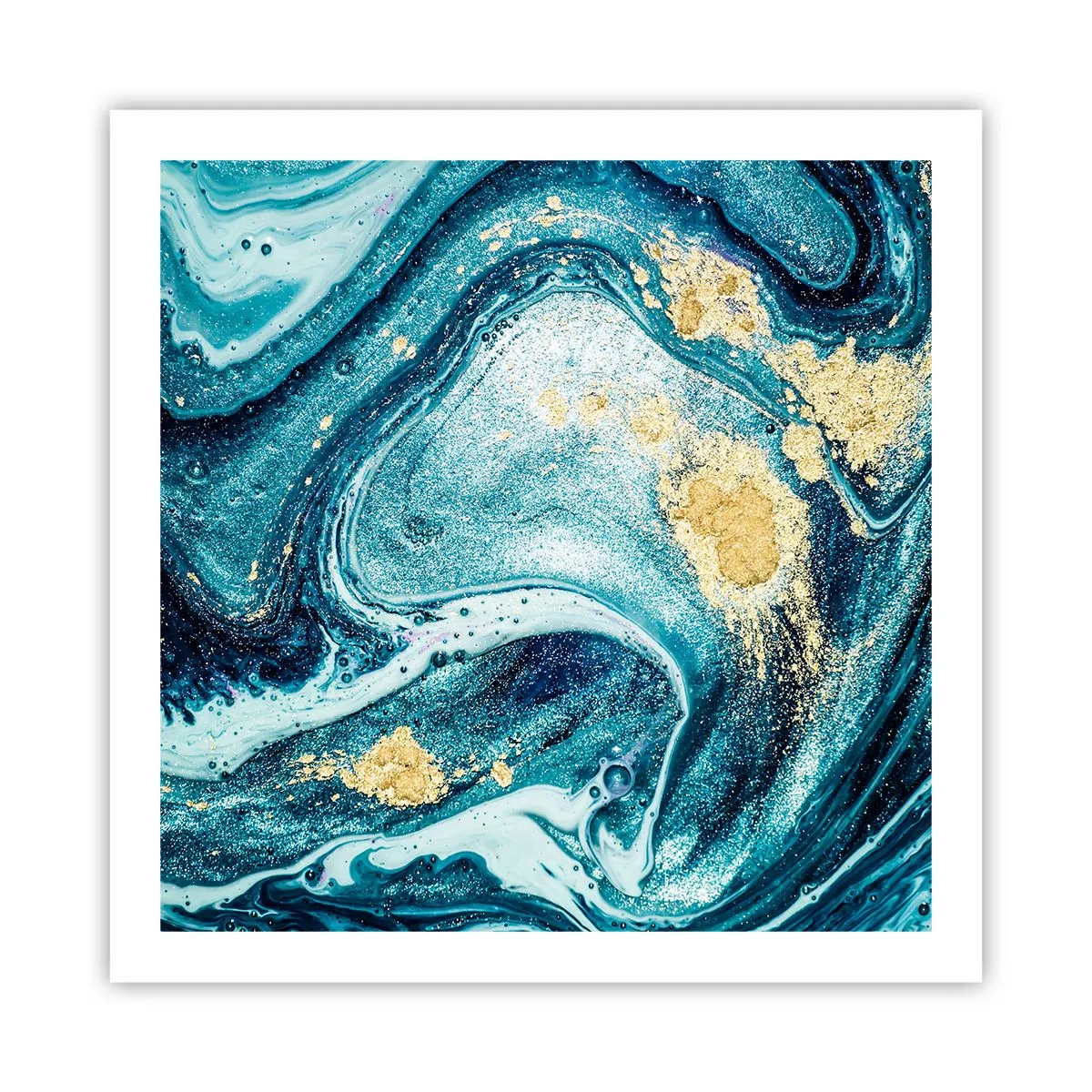 Poster - Vârtej albastru - 60x60 cm