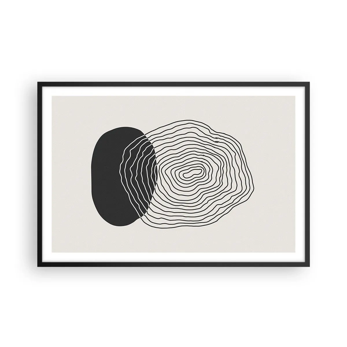 Poster în ramă neagră - Persistență și vibrațiile - 91x61 cm