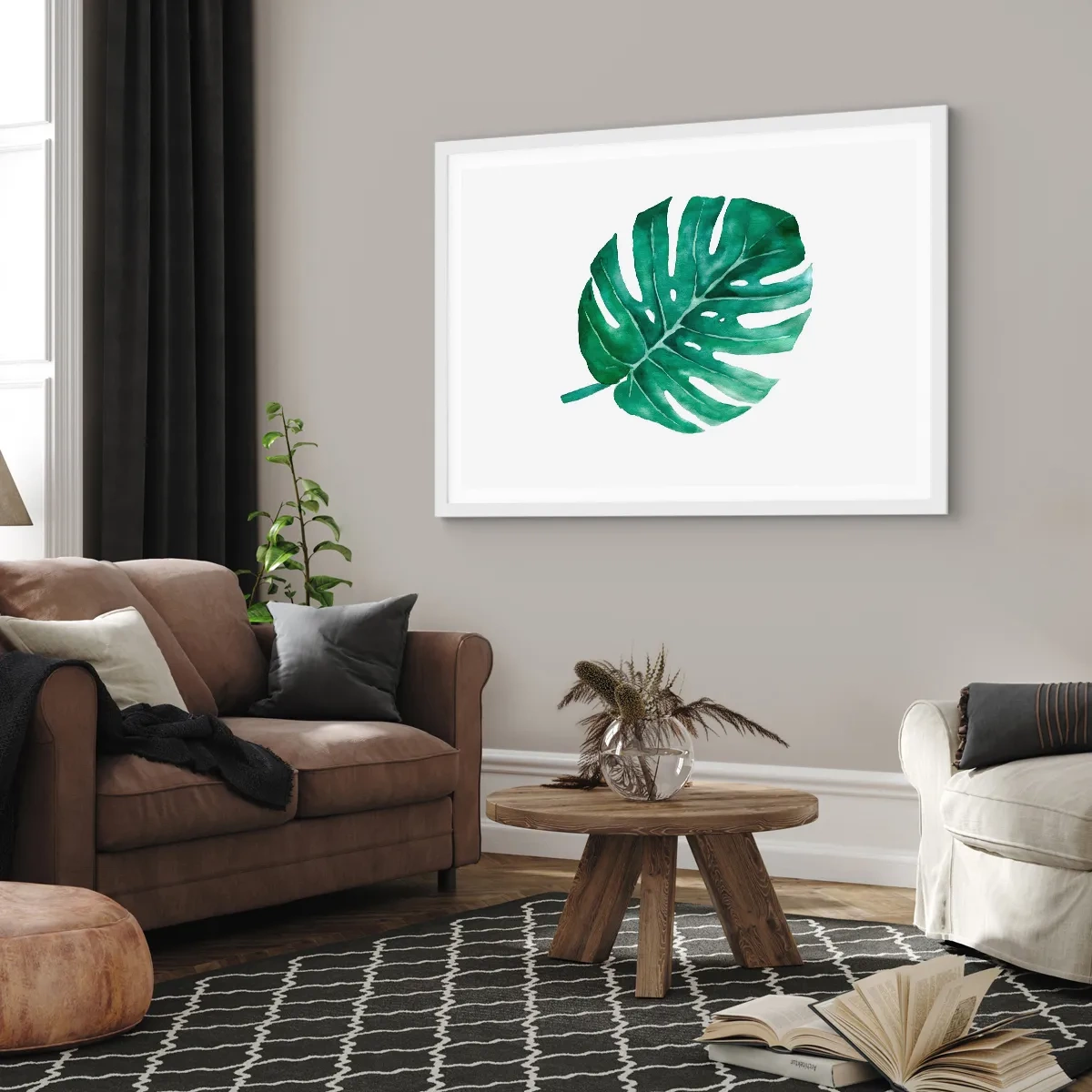 Poster în ramă albă - Conceptul verde - 40x30 cm