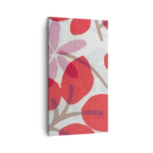 Tablou pe pânză - Aranjament floral în roz - 45x80 cm