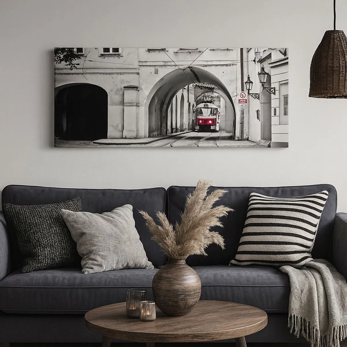 Tablou pe pânză - Printr-un labirint urban - 100x40 cm