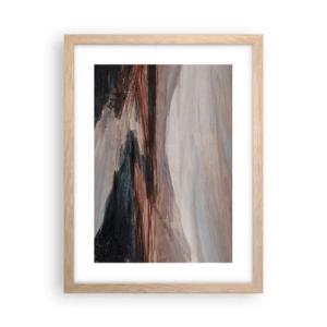 Poster în ramă de stejar deschis -  Valea liniștită - 30x40 cm