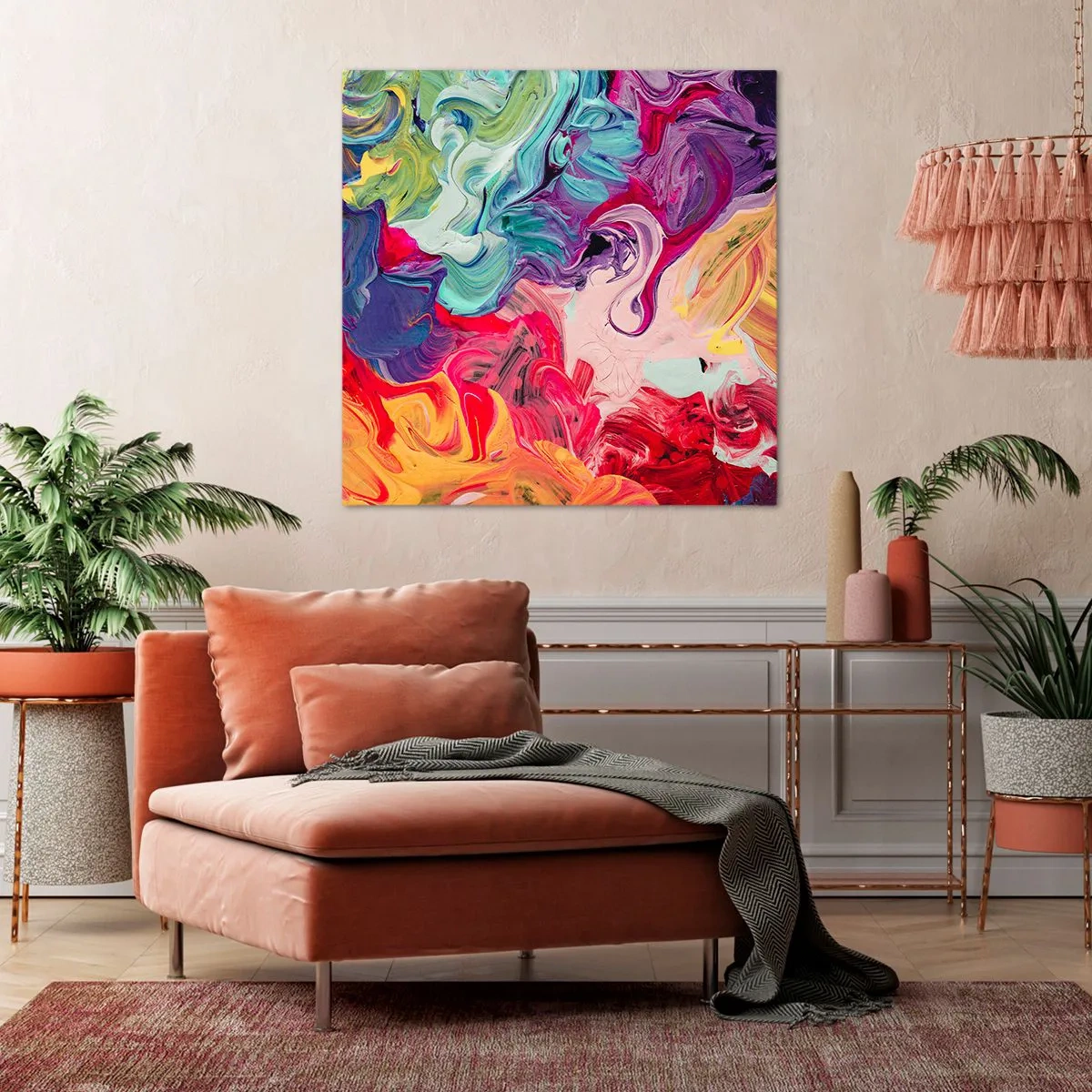 Tablou pe pânză - Nașterea culorii - 70x70 cm