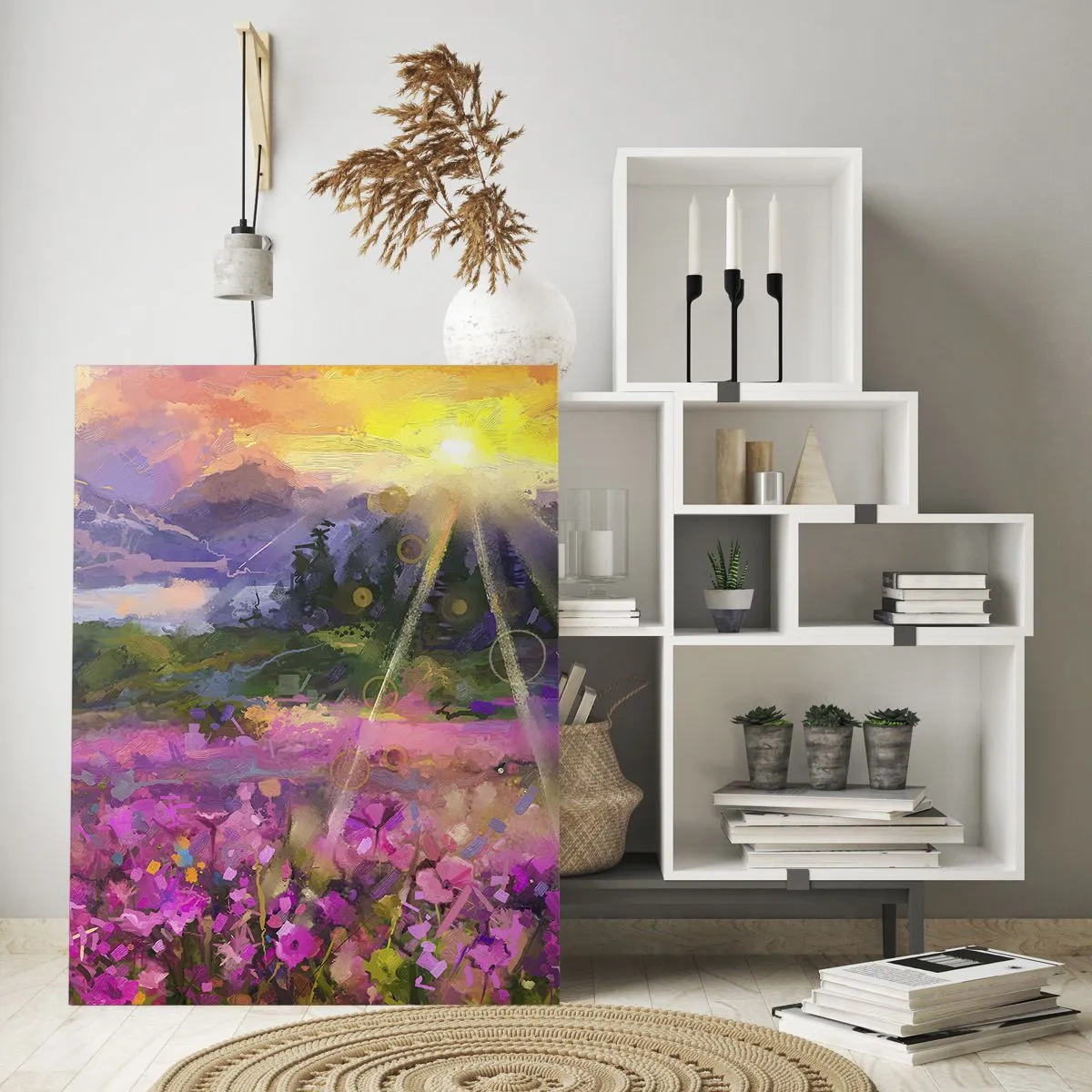Tablou pe sticlă - Într-o vale sub protecția soarelui - 70x100 cm