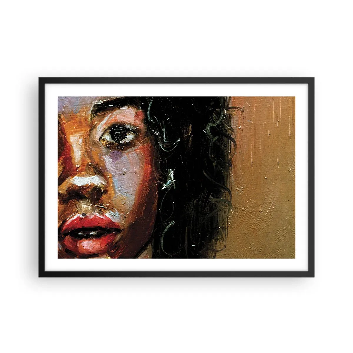 Poster în ramă neagră - Negru și strălucire - 70x50 cm