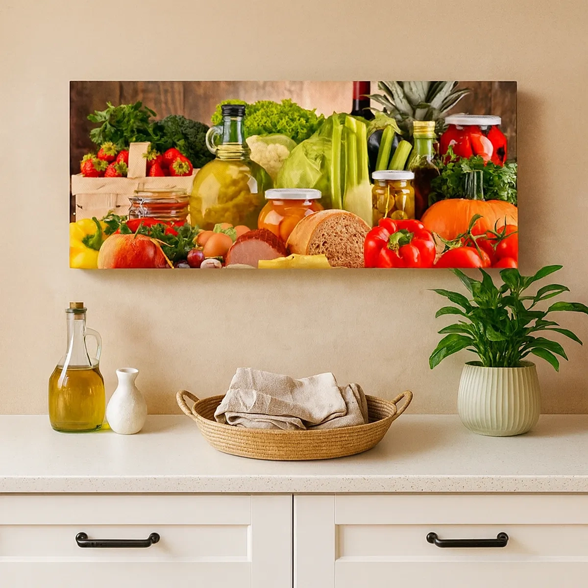 Tablou pe pânză - Afumate, prăjite, marinate - 30x30 cm