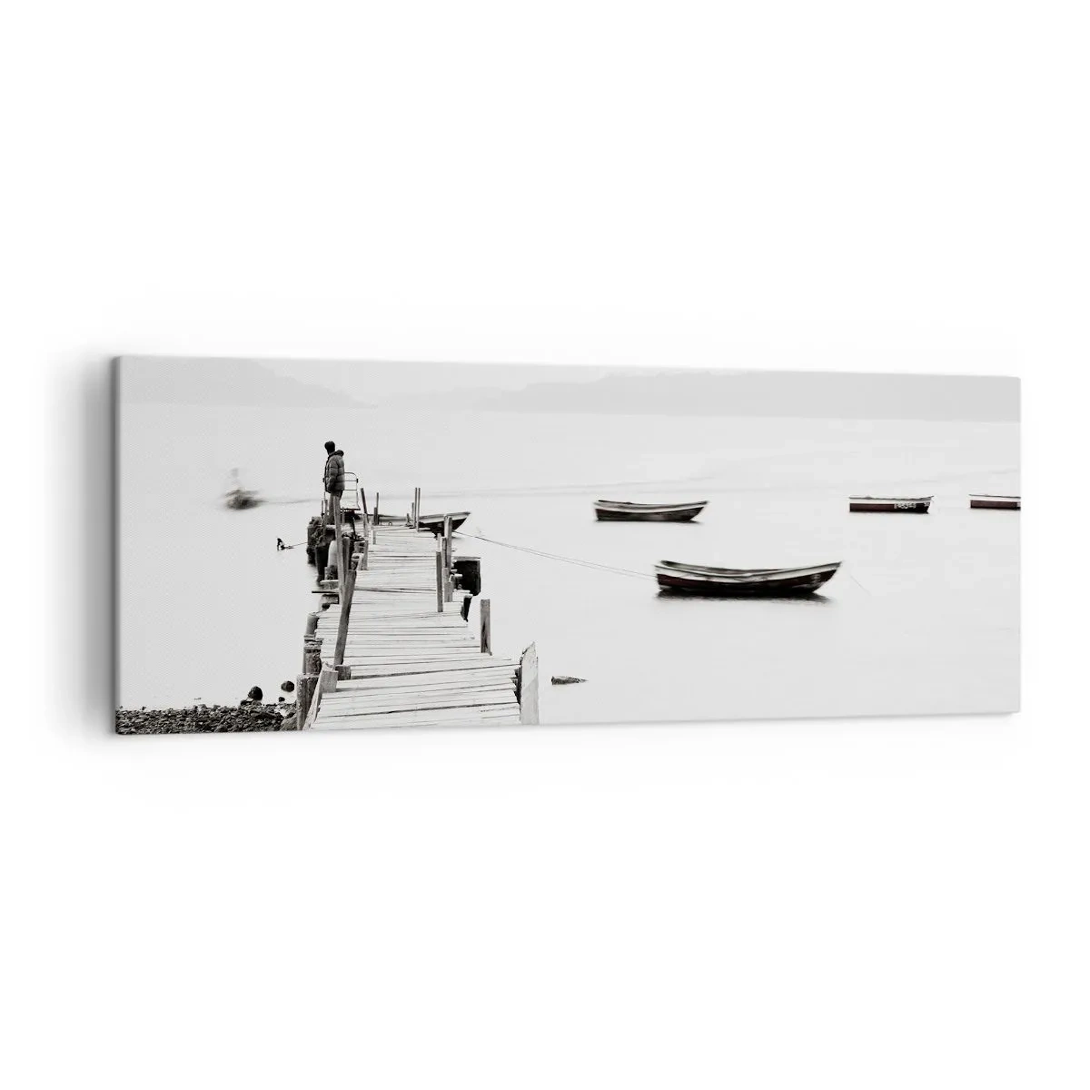 Tablou pe pânză - Peste apă liniștită și limpede - 140x50 cm