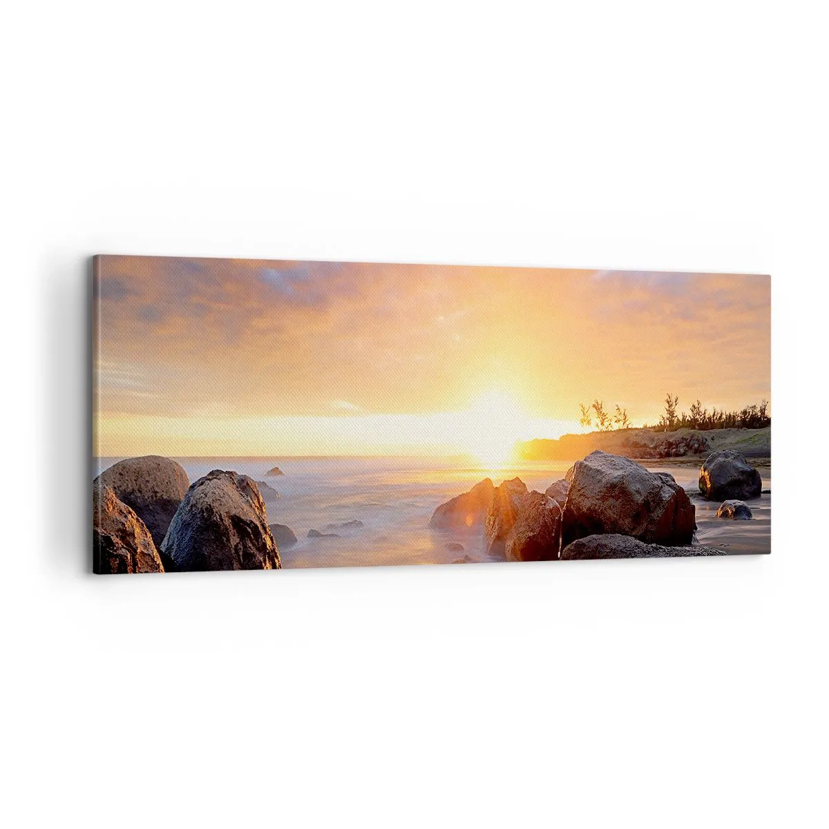 Tablou pe pânză - Briză luminoasă de seară - 100x40 cm
