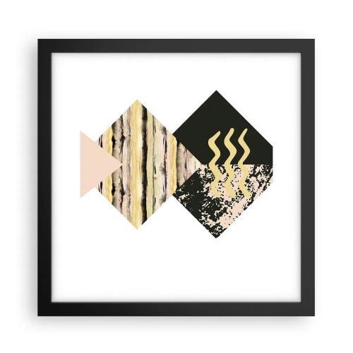 Poster în ramă neagră - Aparent simplu - 30x30 cm