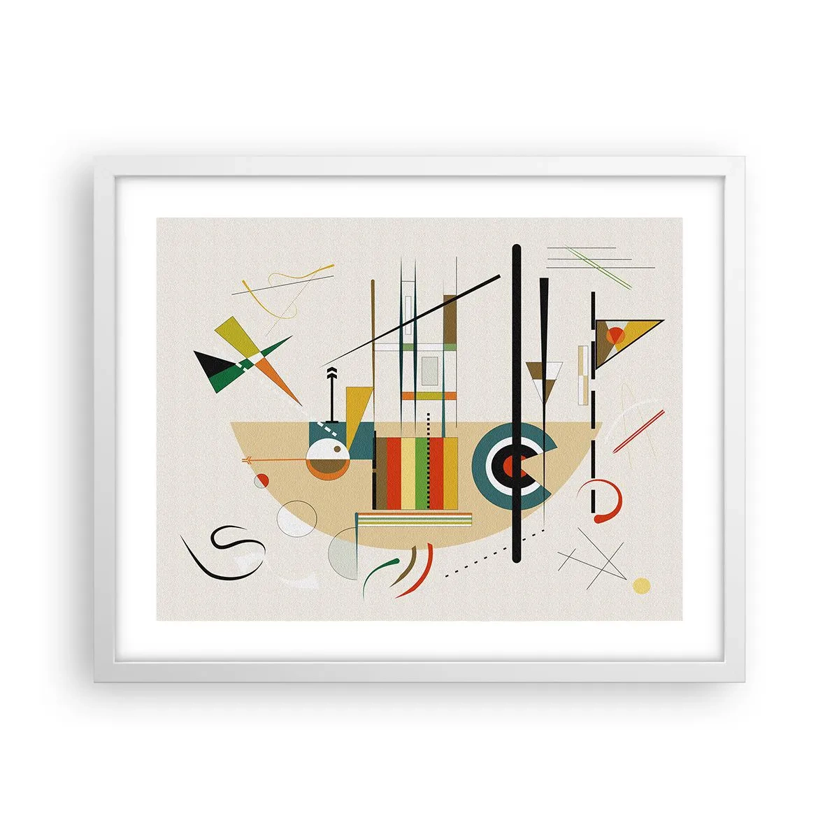 Poster în ramă albă - Și lumea râde - 50x40 cm