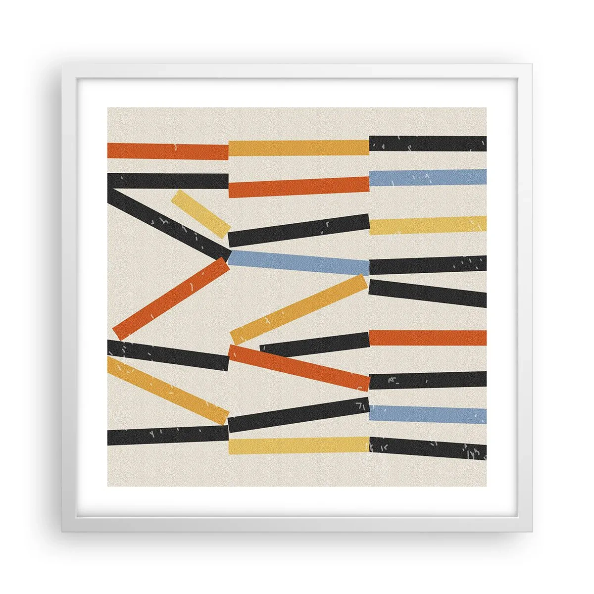 Poster în ramă albă - Compoziție la nivel - 50x50 cm