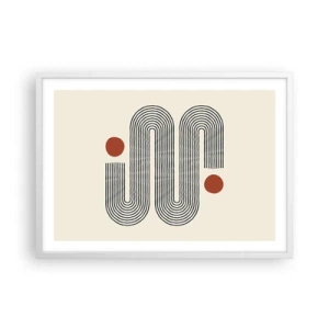 Poster în ramă albă - De la început până la sfârșit - 70x50 cm