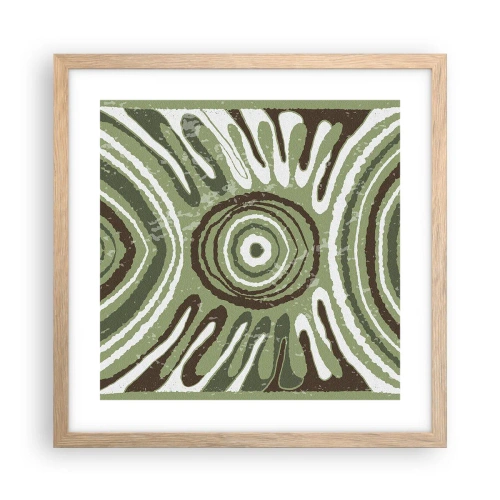 Poster în ramă de stejar deschis - Explozie de emoții - 40x40 cm