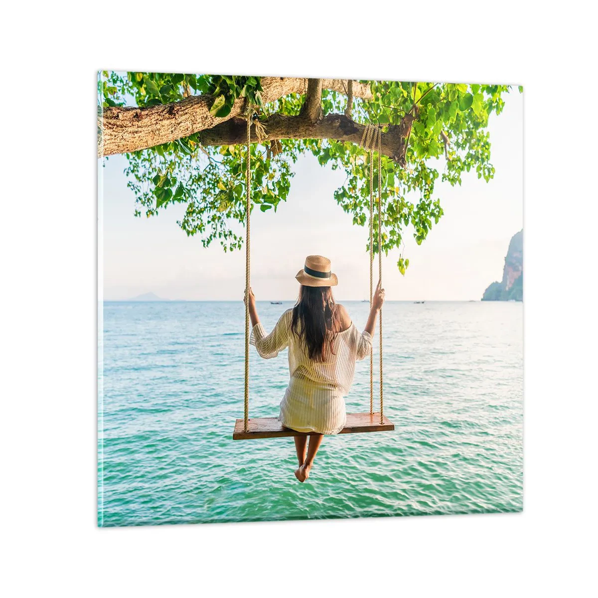 Tablou pe sticlă - Viața este frumoasă - 70x70 cm