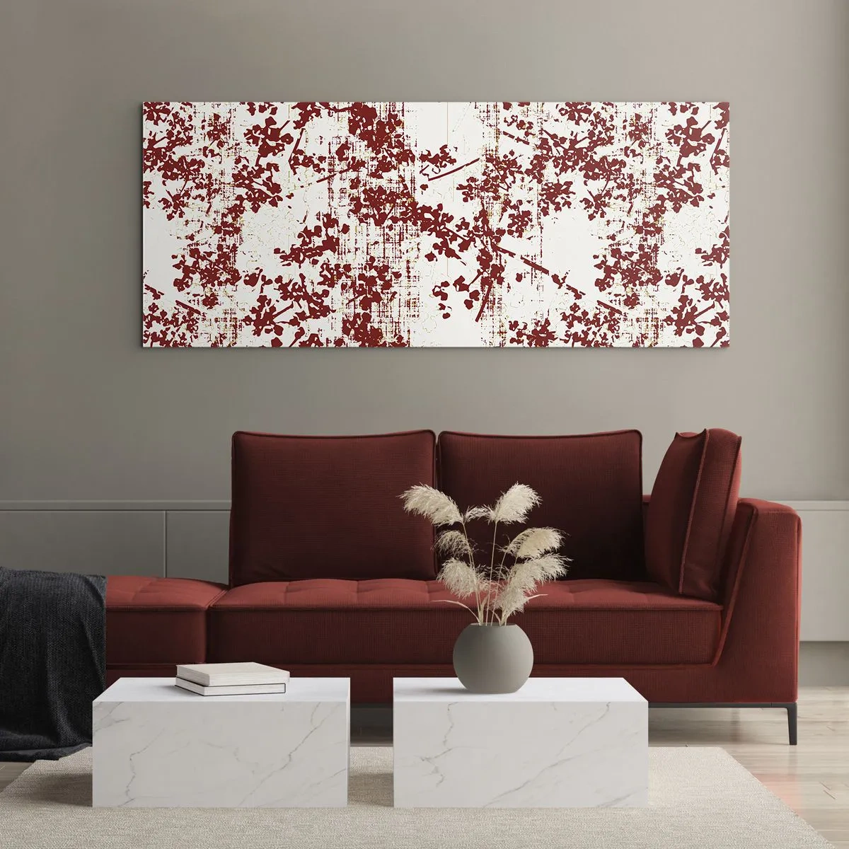 Tablou pe sticlă - Ca un percal vechi - 100x40 cm