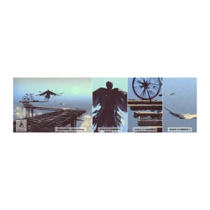 Mostră tapet autocolant Deluxe Sticker - Icarus veșnic viu - Abstracția, Icar, Bicicleta - 100x30 cm