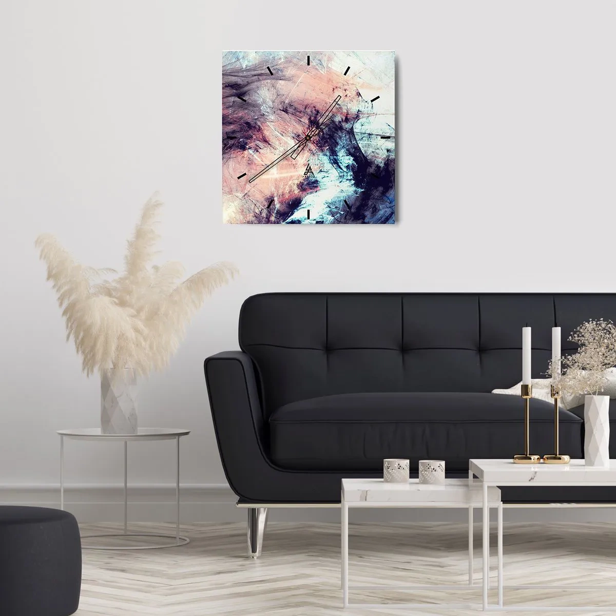 Ceas de perete - Ceas pe sticlă - Simte vântul - 30x30 cm