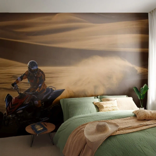 Tapet Premium Canvas - Pe valuri de nisip - Quad, Automobile, Deşert - 200x140 cm