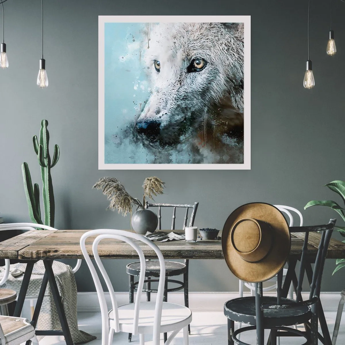 Poster - Faceți cunoștință cu sufletul lupului - 50x50 cm