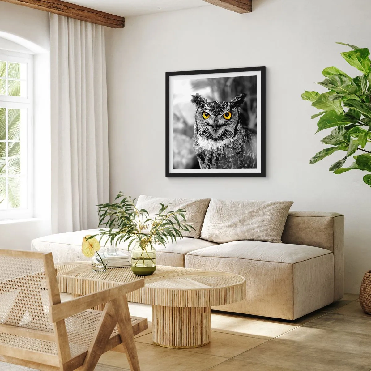 Poster în ramă neagră - Nimic nu poate fi ascuns - 40x40 cm