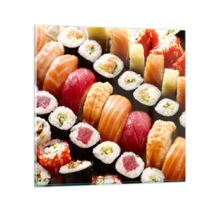 Tablou pe sticlă - Culorile și aromele Asiei - 50x50 cm