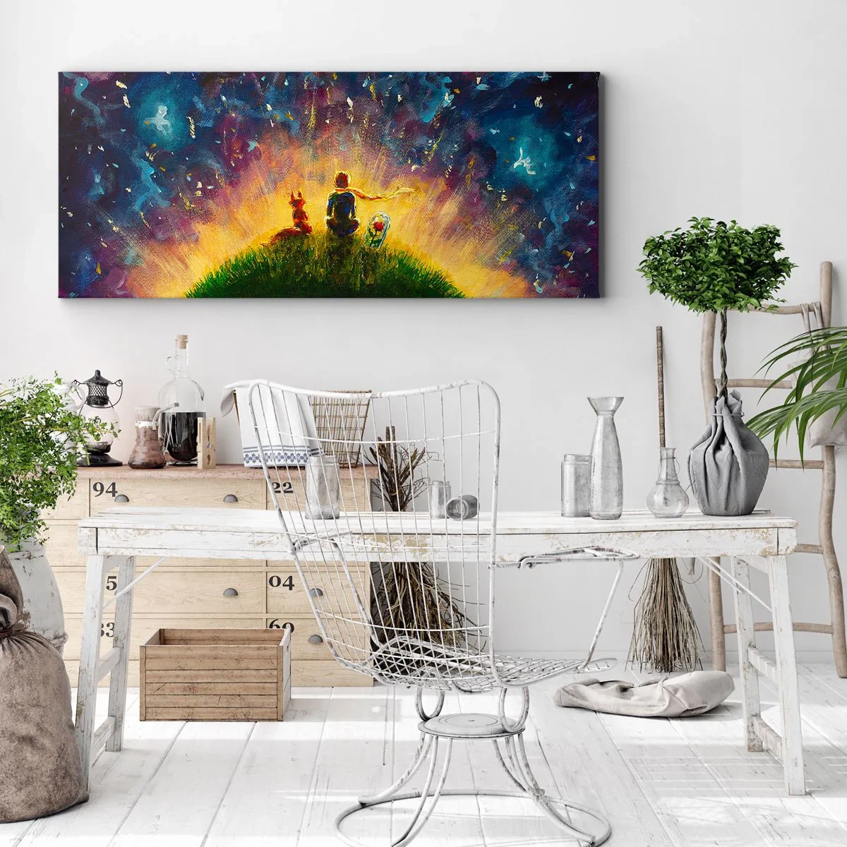 Tablou pe pânză - Dragoste și prietenie - întreaga lume - 100x40 cm
