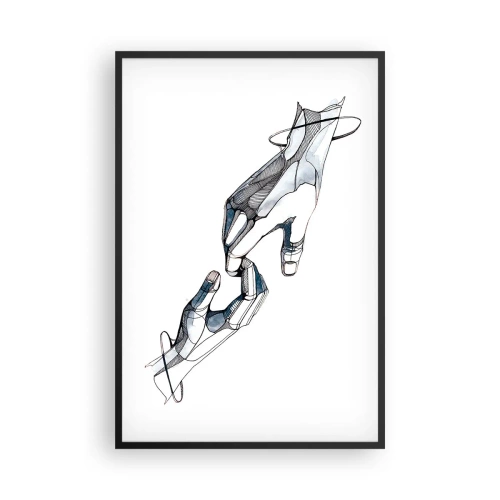 Poster în ramă neagră - Gest frumos - 61x91 cm