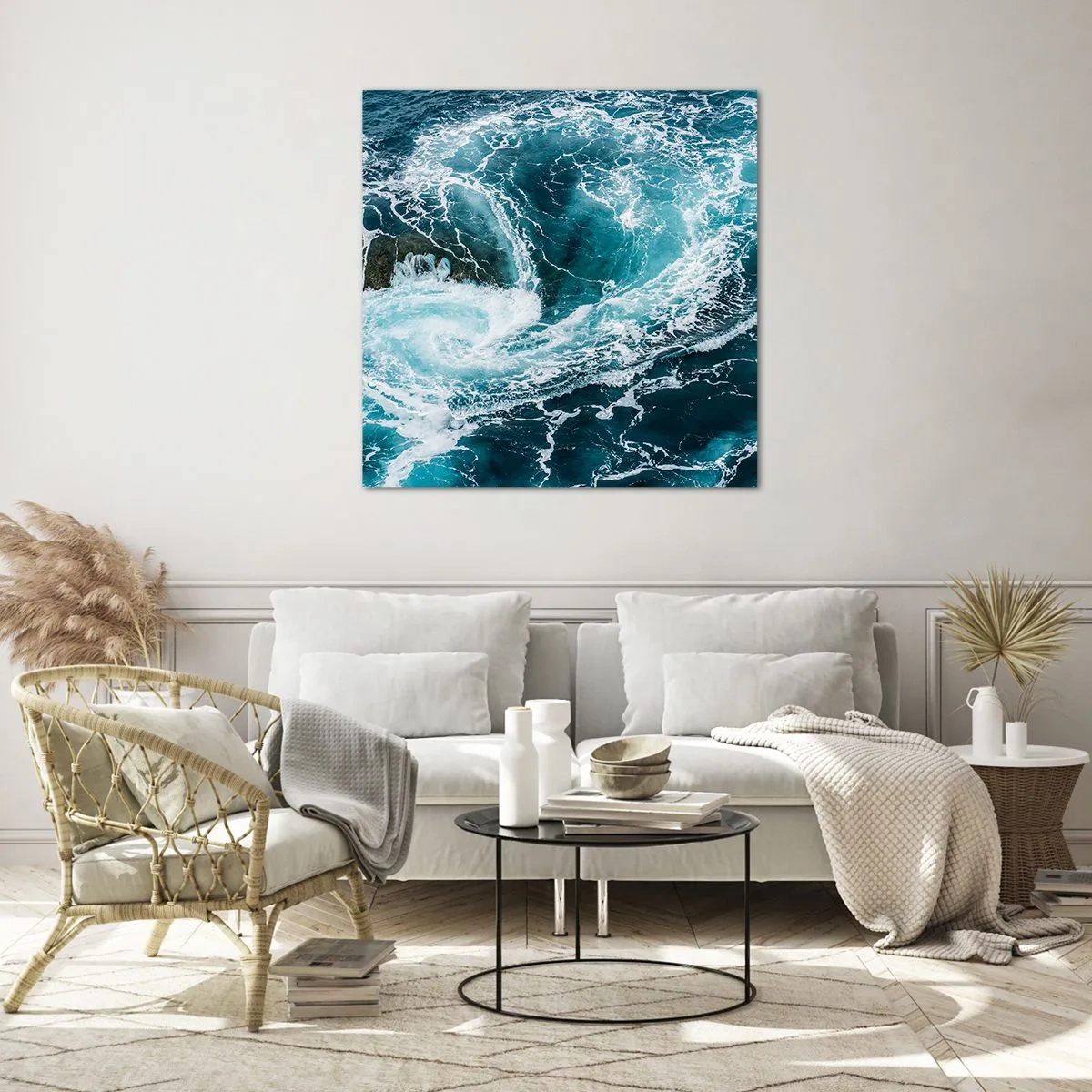 Tablou pe sticlă - Poarta spre interiorul Pământului - 70x70 cm