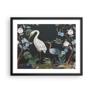 Poster în ramă neagră - Parada păsărilor - 50x40 cm