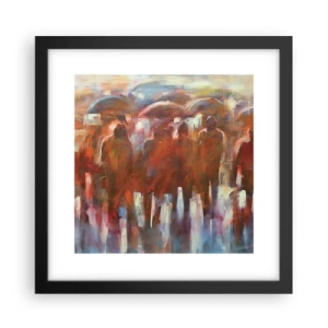 Poster în ramă neagră - Egali în ploaie și ceață - 30x30 cm
