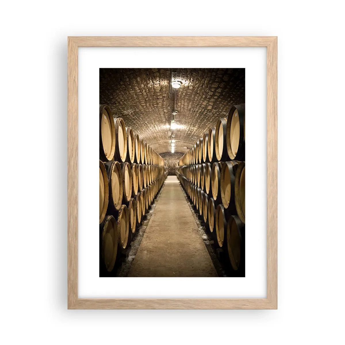 Poster în ramă de stejar deschis - În pivniță de vin - 30x40 cm